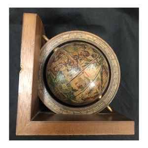 Vintage small wooden globe